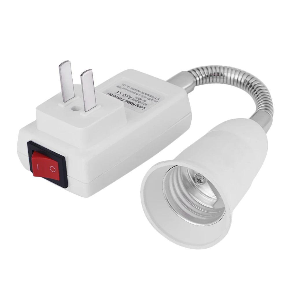 

Practical E27 Lamp Bulbs Adapter Converter Flexible Extension Holder LED Light Bulb Lamp Base With Socket On/Off Switch 2017 Hot