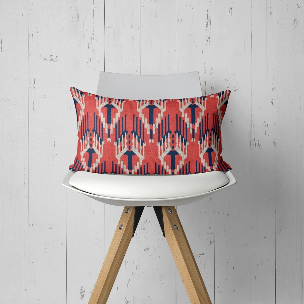 Сафьянский чехол для подушки прямоугольная винтажная декоративная наволочка