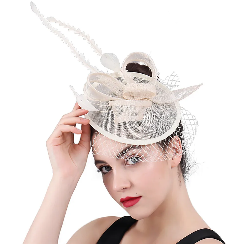 Церковная шляпа-Вуалетка цвета слоновой кости свадебные головные уборы