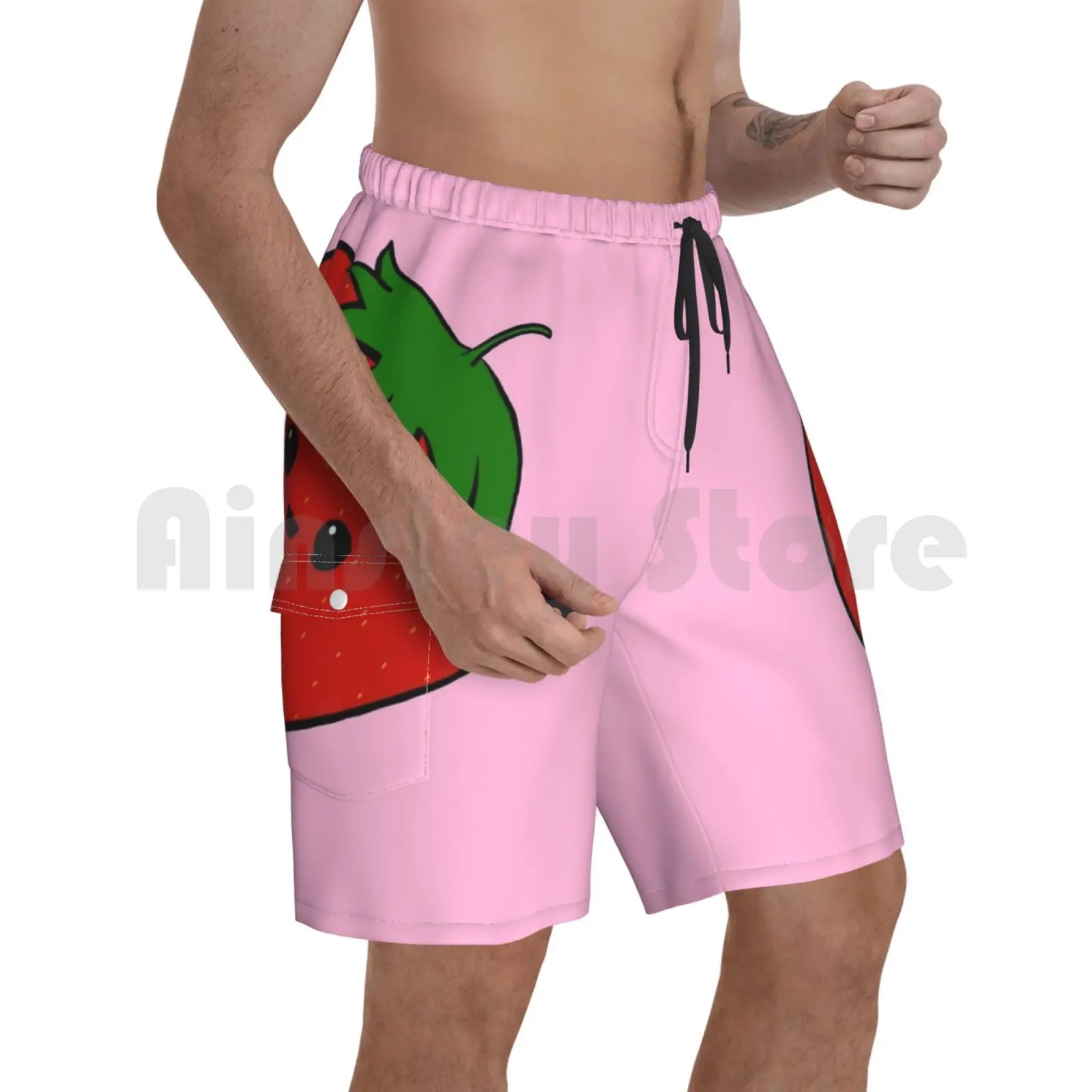 

Пляжные шорты с изображением клубники и клубники