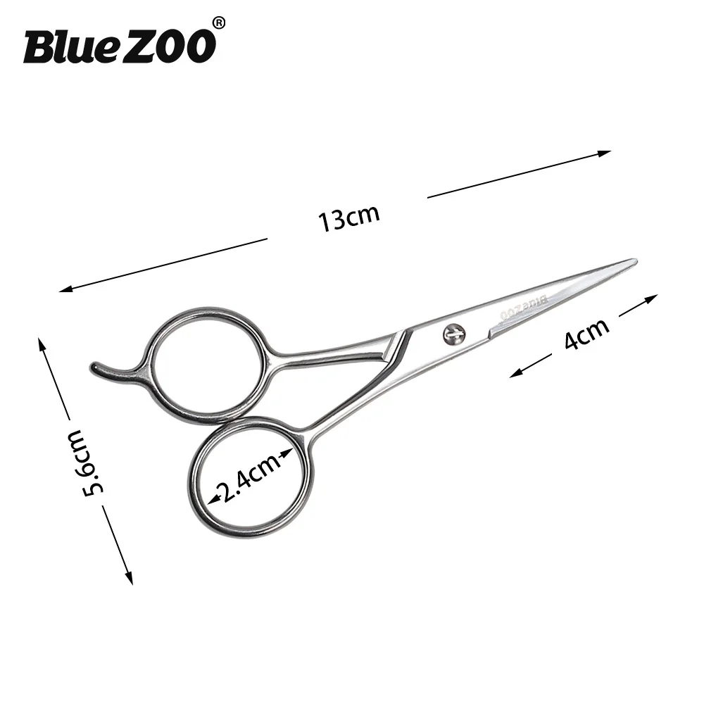 Большие кольца ножницы Bluezoo из нержавеющей стали серебристые для носа волос