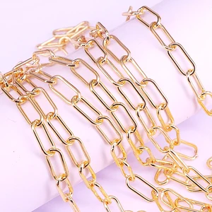 Цепочка удерживающая цвет золотистый, 5 метров, для изготовления ювелирных изделий, колье удерживающее цвет, женская бижутерия ручной работы