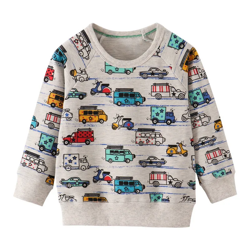 

Children Cute Tees Boys T shirt Kids Winter Clothes Long Sleeve Cartoon Cars Print Cotton Tops for Boys Baby Boy New Tops
