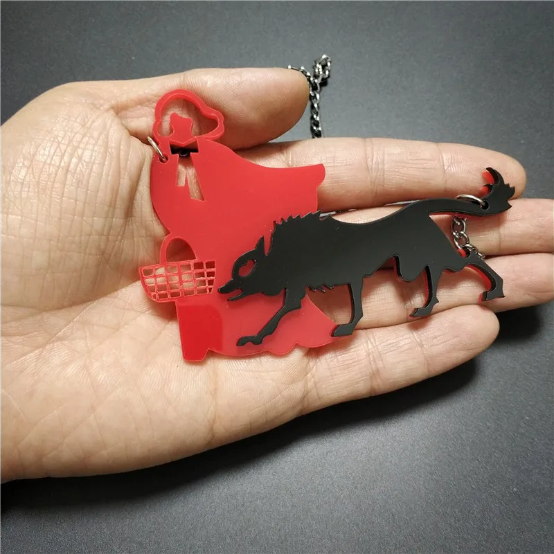 KUGUYS маленькое красное ожерелье с капюшоном для верховой езды модное акриловое