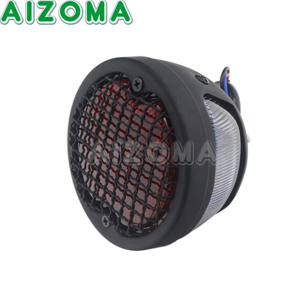 Винтажный мотоциклетный тормозной задний фонарь с грилем лампа для номерного