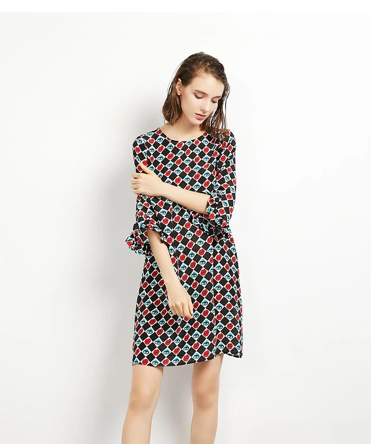 Специальное цена оригинальное тонкое шелковое платье в европейском и