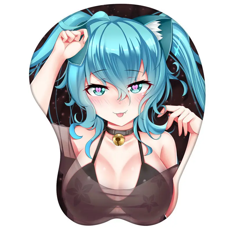 

Version Japanese Anime Cosplay Silicone 3D Mouse Pad Lycra Fabric Wristbands Cartoon Creative Sexy Mouse Pad