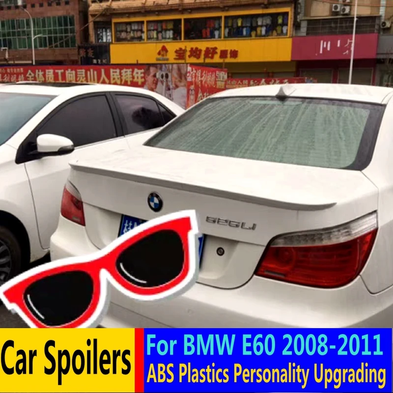 Спойлер для BMW E60 M5 520 525 535 спойлер 2005 2006 2007 2008 2009 2010 ABS праймер краски | Автомобили и