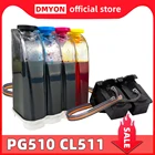 DMYON CISS PG510 CL511 совместимый с Canon чернильный картридж Pixma MP480 MP490 MP492 MP495 MP499 IP2700 MX330 MX340 принтер