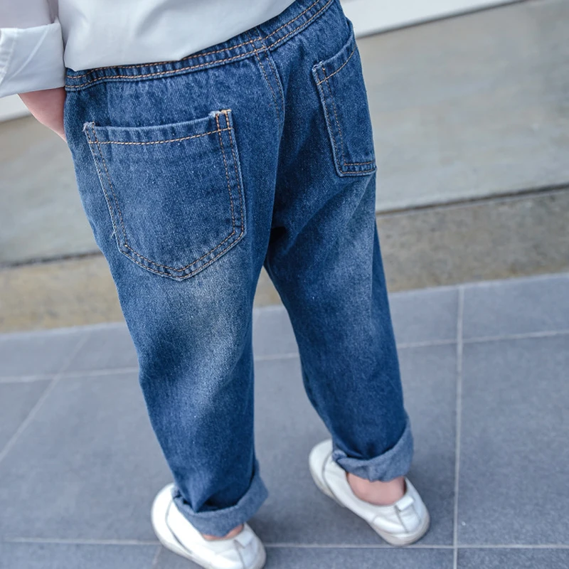 Джинсы для девочек джинсовые свободные в ковбойском стиле | Мать и ребенок