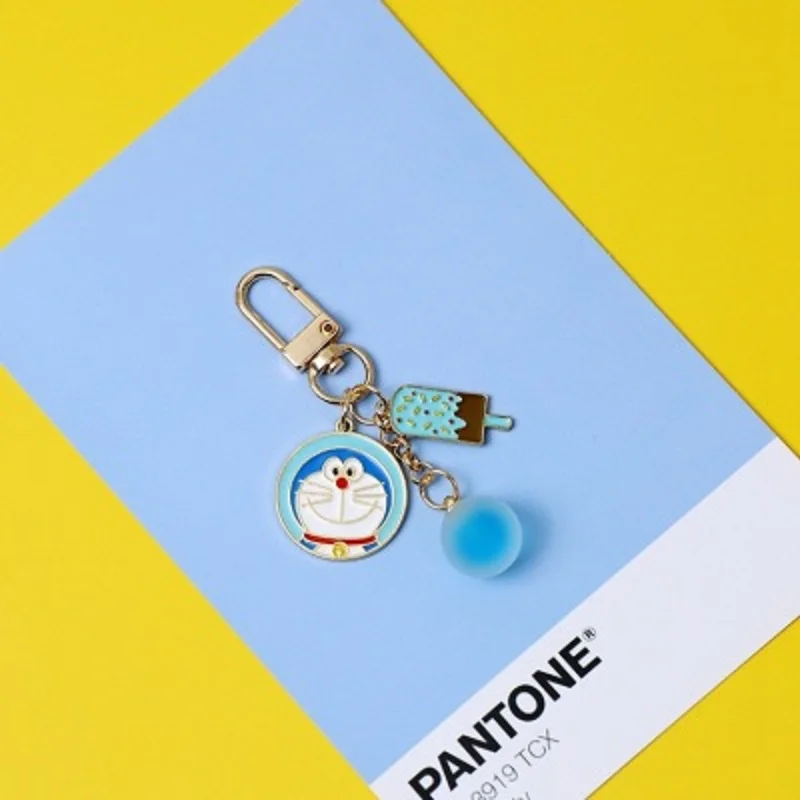 

Korean cute cartoon Dream Blue Fat ice cream keychains pendant AirPoDS1/2 key chain Wireless Headset lovers key rings