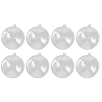 12pcs 6cm transparent plastic ball diy fill able sphere hollow snap on acrylic balls bath bomb mold xmas hanging ornament