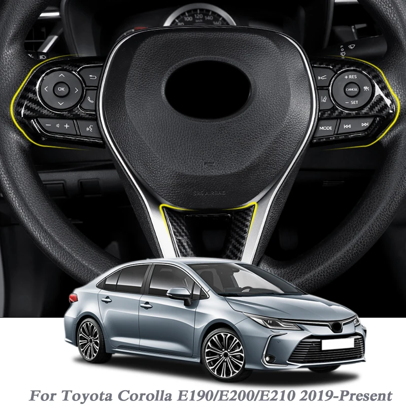 

Стайлинг автомобиля ABS для Toyota Corolla E190 E200 E210 2019-настоящее Покрытие Рамы рулевого колеса автомобиля внутреннее литье блестки аксессуары