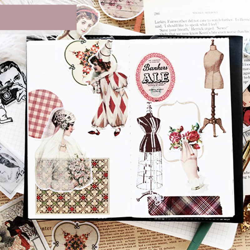 60 шт./упак. с бабочками платье цветочным узором на карте/Часы в винтажном стиле