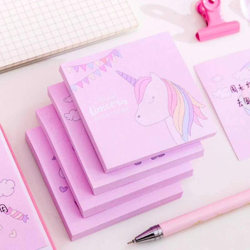 Блокнот для заметок с изображением девушки сердца единорога творческое