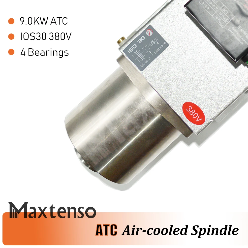 MAXTENSO 9 кВт ATC электродвигатель шпинделя с воздушным охлаждением 380 В ISO30 BT30 24000
