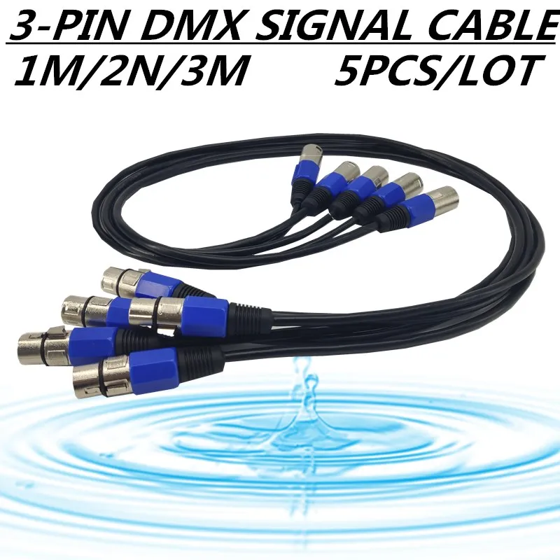 5 шт./3 контактный DMX кабель (1 м 2 3 4 м) светодиодный PAR stage lights dmx сигнальная линия dj