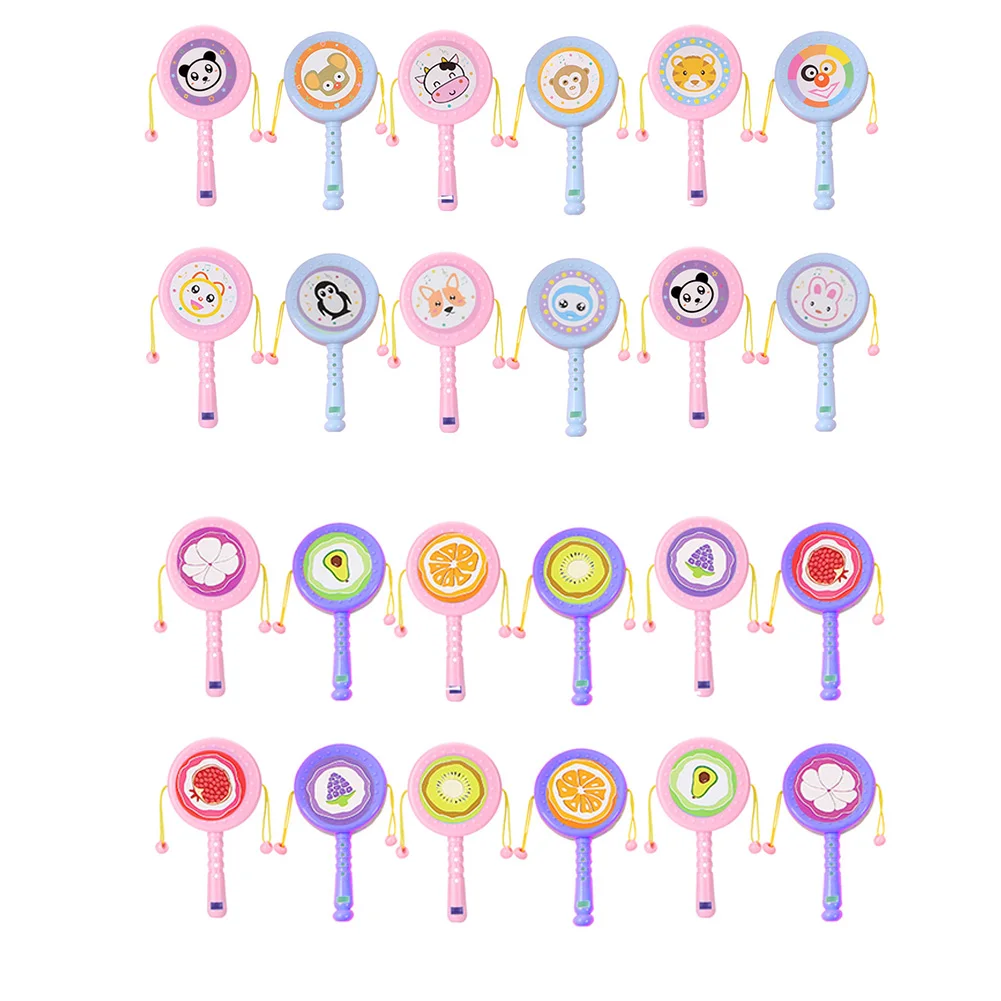 

Baby Early Educational Rattle Drum Cute Cartoon Handheld Music Percussion Instrument Baby Kid Sensory Brain Training Toy