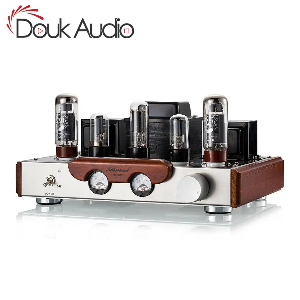 Nobsound ручной работы EL34 усилитель клапанной трубки односторонний 2,0 канальный HiFi класс стерео усилитель мощности
