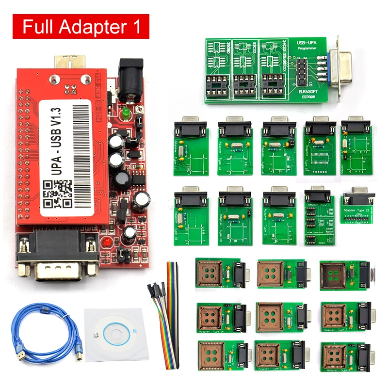 UPA USB программист USB V1.3 V2014 Программист Полный Адаптеры с функциями NEC 40Pin Zif Разъем 16Pin SOIC 93C чип 24C01 85C92