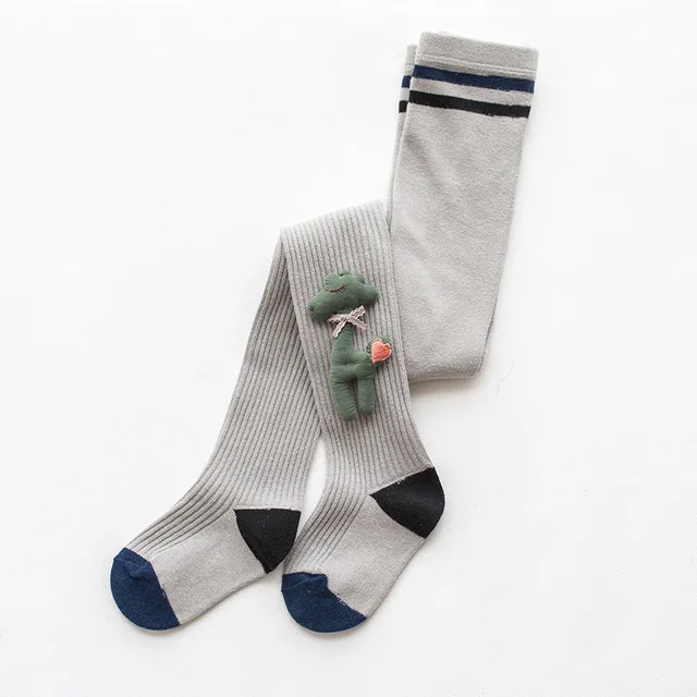 Детские колготки с животными для маленьких девочек теплые хлопковые зимние