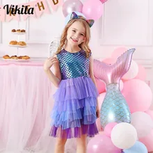 Girls Perform Dress Children Princess Tutu Dress Toddlers Summer Prom Dresses Kids Birthday Party School Casual Clothes