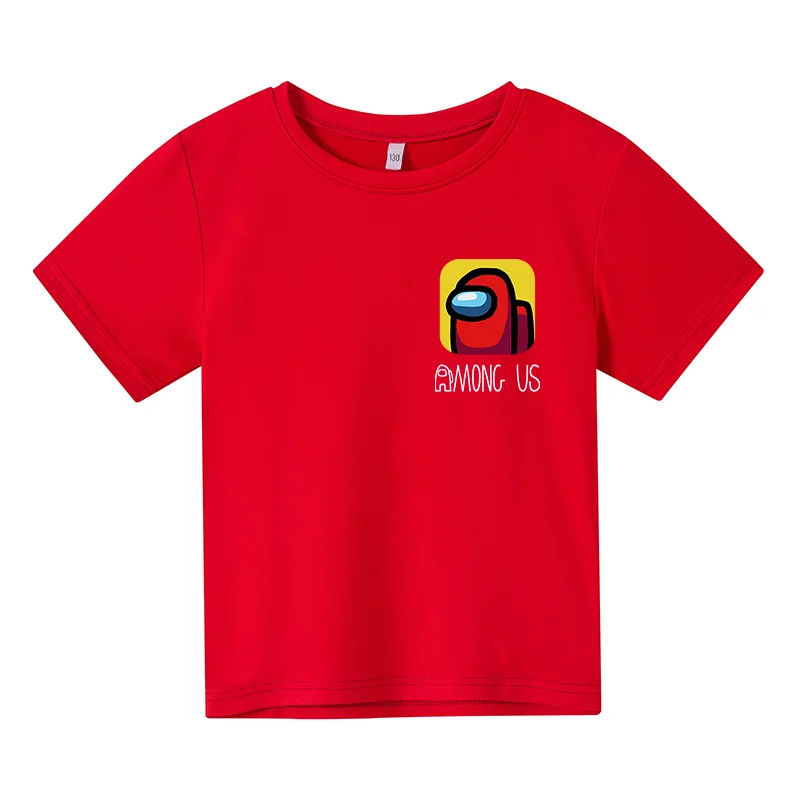 

Summer Game Among Us Cartoon Amongus T Shirt Boys And Girls White Tees Short Sleeve T Shirt Print New Fashion Boys Kids T-Shirt