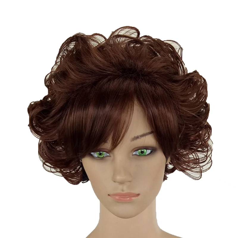 HAIRJOY Женские синтетические волосы Короткие слоистые кудрявые пушистые челки серебристо-серый парик 6 цветов