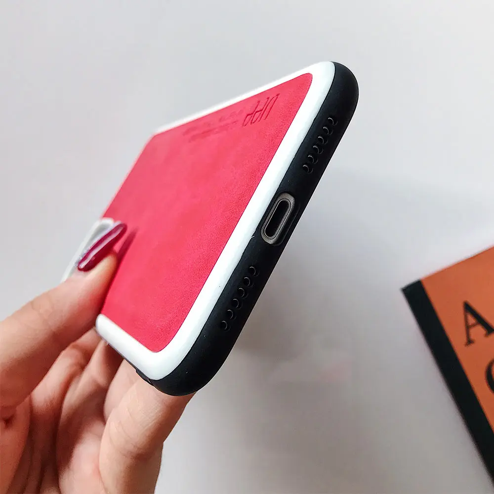 KISSCASE чехол для телефона из искусственной кожи iPhone 11 Pro MAX XR XS X 7 сплошной цвет TPU + PC