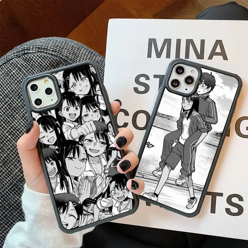 

Nagatoro San Anime Aesthetic Black Phone Case For Iphone 6 6s 7 8 Plus X Xr 11 12 Mini Pro Max PC Cover Fundas Coque