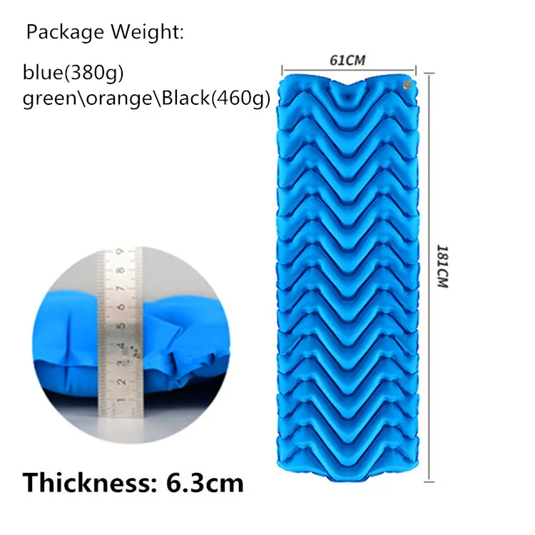 Ультра-светильник наружный Автоматический Надувной Спальный коврик из ТПУ