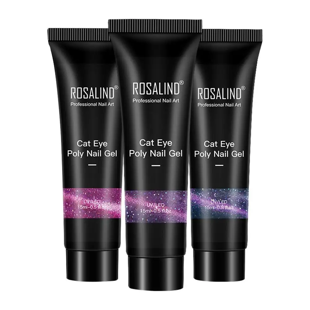 

3pcs/set 45ml Flash Cat Eye Nail Gel Set Glitter Nail Extension Gel UV/LED Lamp Nail New Crystal Fast Extension Glue 2020