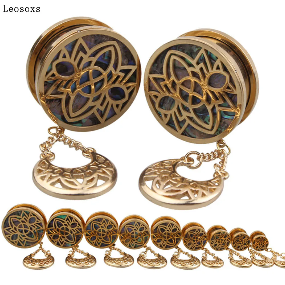 Leosoxs 2 шт. лидер продаж Пинна Для Пирсинга Ушей из нержавеющей стали полый кулон