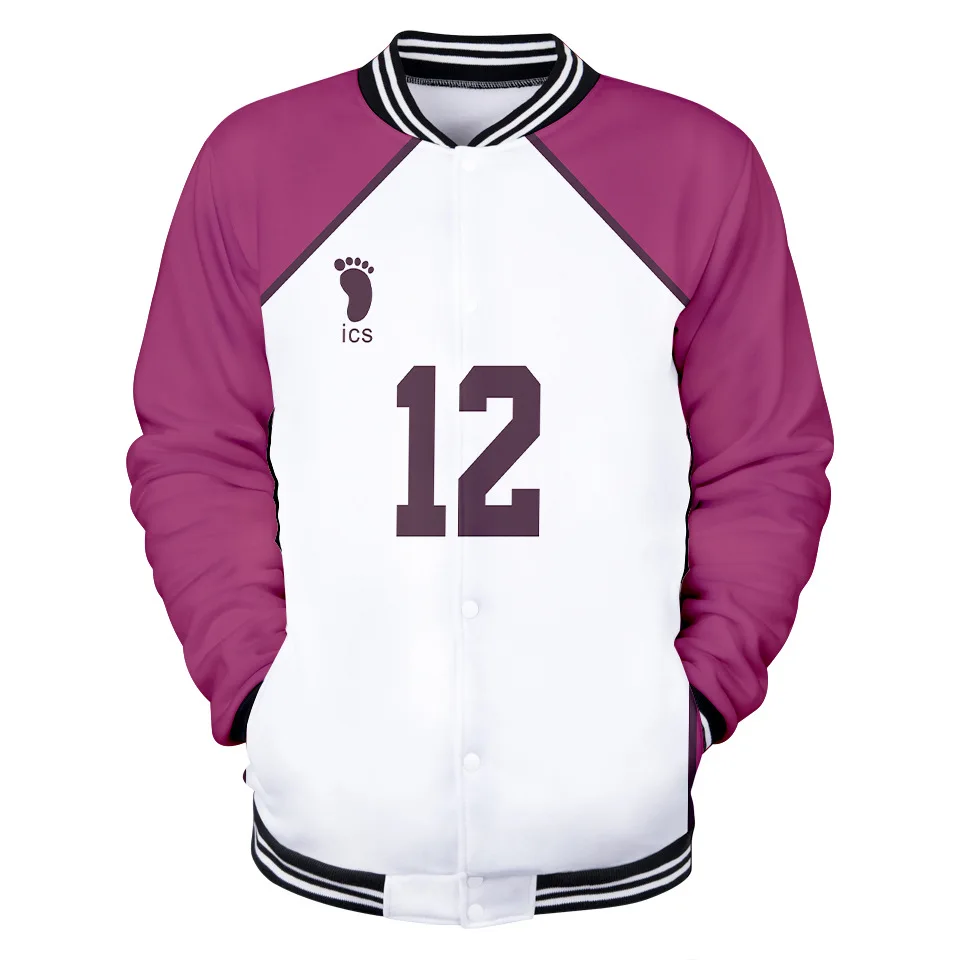 Японская бейсбольная куртка Аниме Haikyuu мужская куртка-бомбер Shiratorizawa Академия