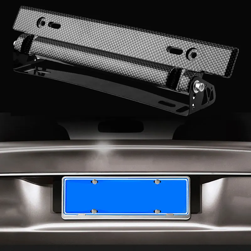 License Plate Frame Racing Holder Adjustable Bracket Car Styling Carbon Fiber U.S. Regulations | Автомобили и мотоциклы