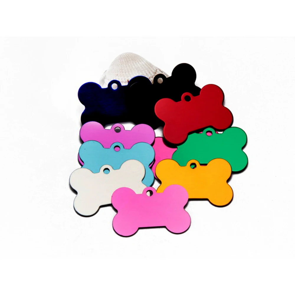 300 шт./лот пустая идентификационная бирка в форме кости для домашнего питомца