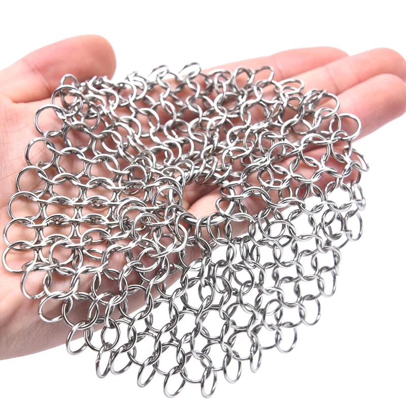 1 шт. Нержавеющая сталь чугун очиститель кольчужные скруббер Кухонной Бытовой