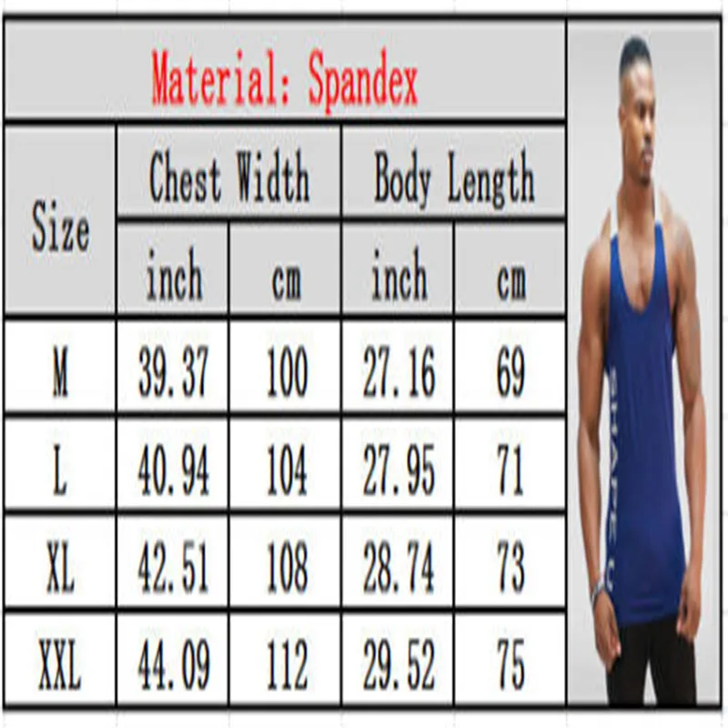 

Solid Gym Men Stringer Tank Top Bodybuilding Fitness Singlets Muscle Vest Tees Sport Clothing