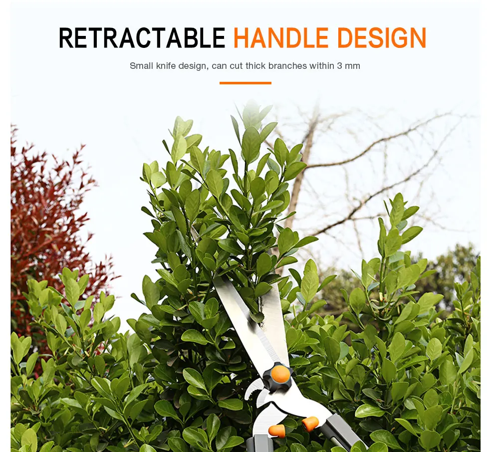 Садовые ножницы для обрезки деревьев, наковальня, обход бритвы, лоппер, телескопический долгий путь, алюминиевый Фруктовый нож с ручкой, секатор