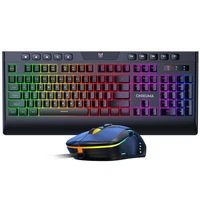 luminous keyboard and mouse set for game and workworkplacedesktop usb wired keyboard and mouse set