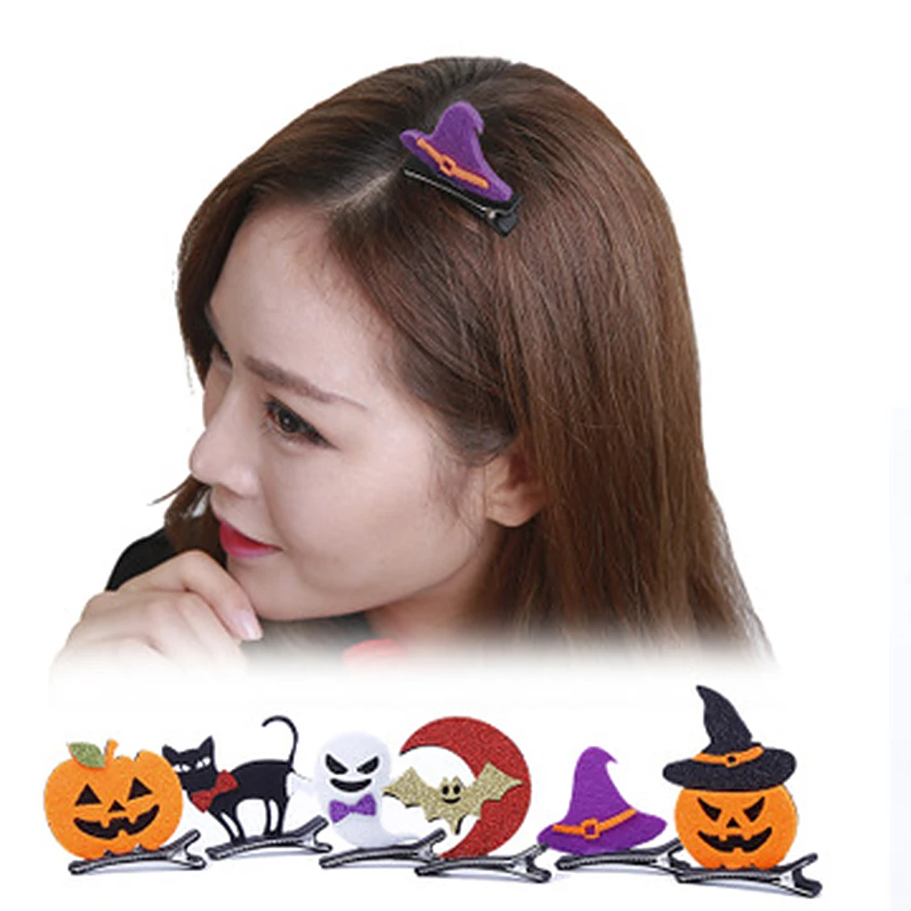 1 шт. симпатичная блестящая шляпа для Хэллоуина девушка шпилька из плотного