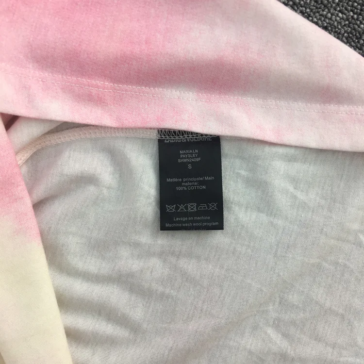 Женская футболка с принтом «Tie-dye», Женская хлопковая футболка с надписью «Hot Drilling LOVE», женская одежда с коротким рукавом и градиентом