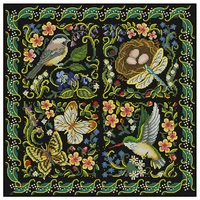 top quality counted cross stitch kit the finery of nature bird nest egg butterfly flower flowers birds dim 03824 3824