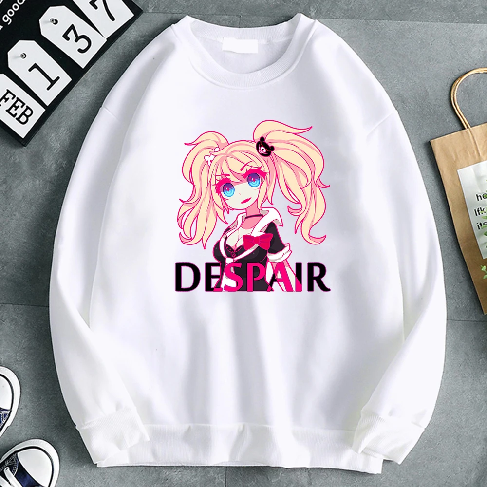 

Winter Monokuma - Danganronpa Hoodie Printed Women Hoody Vintage Harajuku Hooded Hip Hop Fashion Comfort Fleece Woman Hoodies