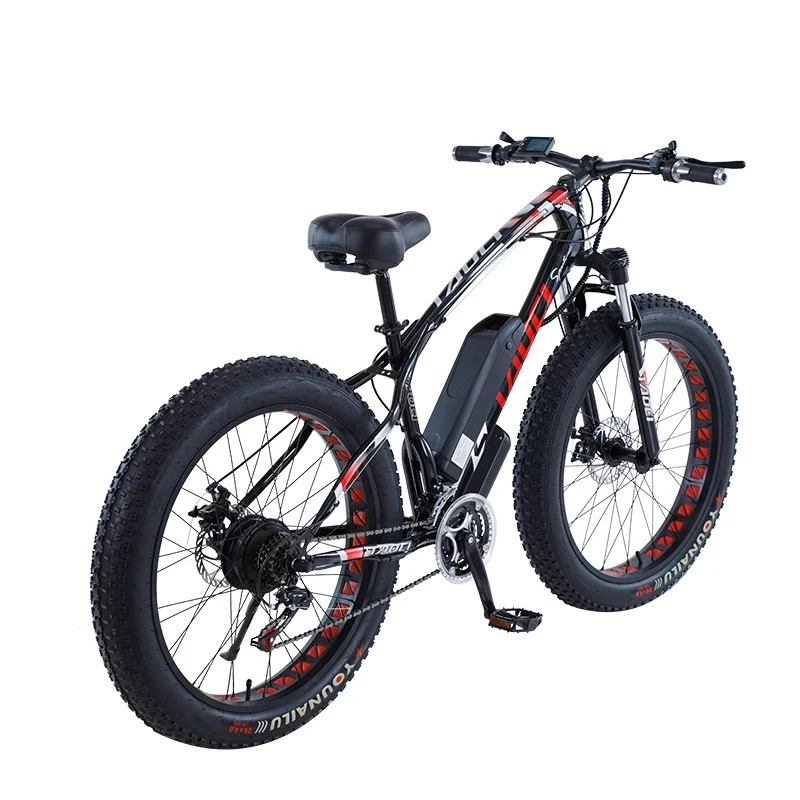 Fat Tire Electric Mountain Bike 26 Inch 750W 48V 13Ah Two Wheels Electric Bicycles 21 Speed Snowmobile Offroad Electric E-Bike