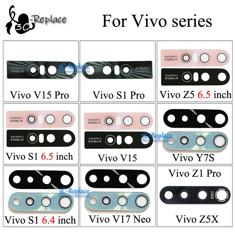 Стеклянная крышка объектива для BBK Vivo V15 Pro S1 Z5 Z5X Z1 V17 Neo Y7S задняя камера Запасные