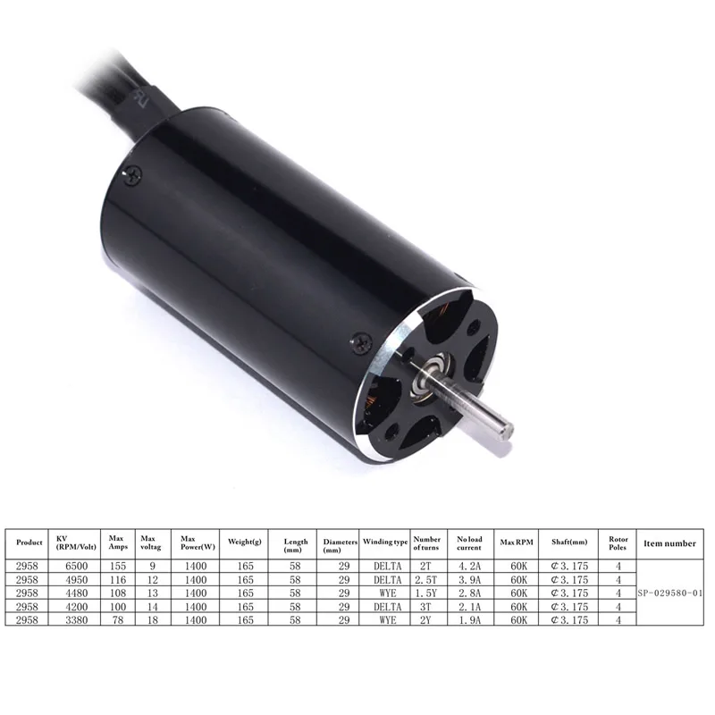 

SurpassHobby Rocket 2958 4200KV Brushless Motor for 600-800mm RC Boat