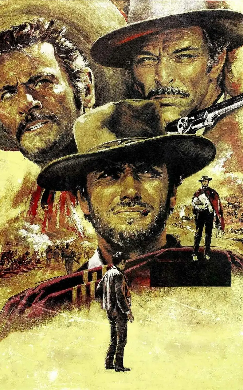 Хороший плохой и уродливый фильм картины маслом на холсте отпечатки стены