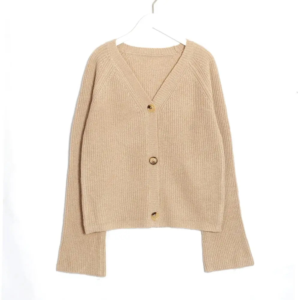 Женский Теплый кардиган цвета хаки на весну и осень| |