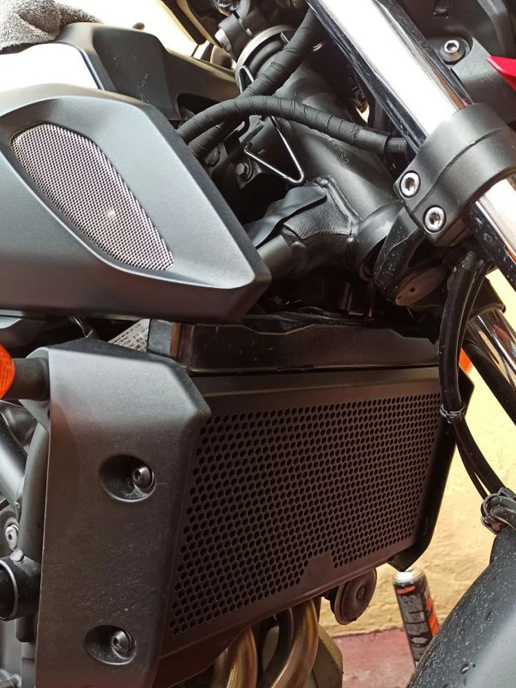Для YAMAHA MT07 MT-07 MT 07 FZ-07 2014-2018 двигателя мотоцикла решетка радиатора Защитная крышка